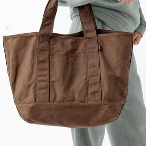 Cozy Earth Waxed Canvas Cedar Brown Tote Bag